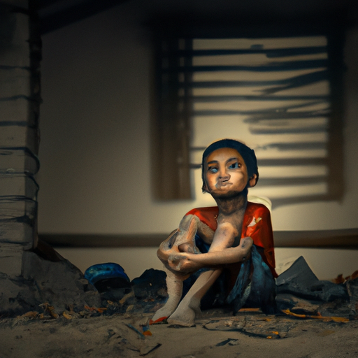 תמונה של ילד שחי בעוני
